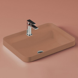 Раковина, Artceram, FUORI SCALA, шгв 605*455*153, отверстия для смесителя-1, цвет-Brown tortora