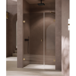 Дверь, Huppe, Solva Minimal, шв 1200*2000, петли-справа, цвет фурнитуры-черный, цвет стекла-рифленое, Anti-Plaque