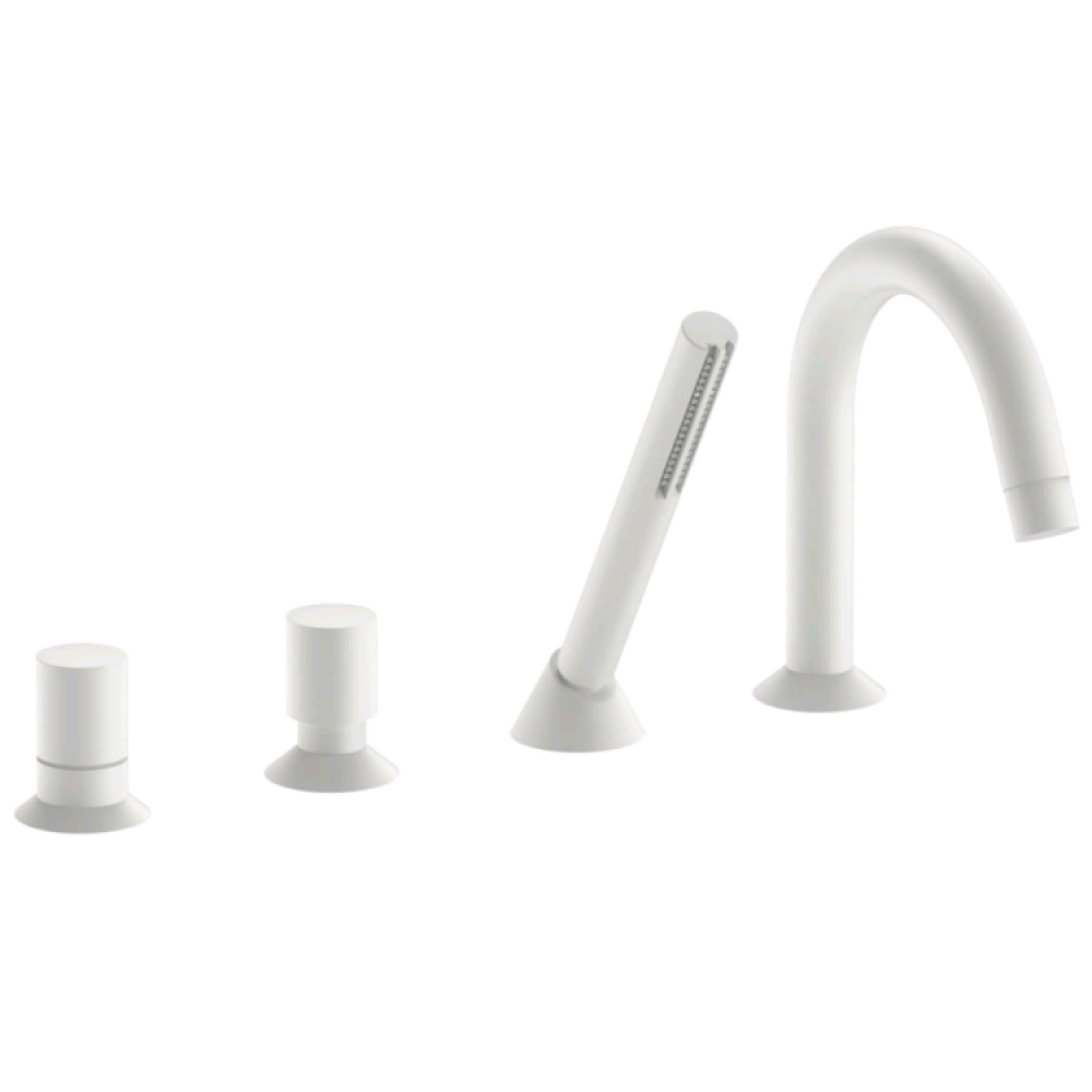 Смеситель для ванны и душа, Fantini, Nostromo, цвет-белый матовый