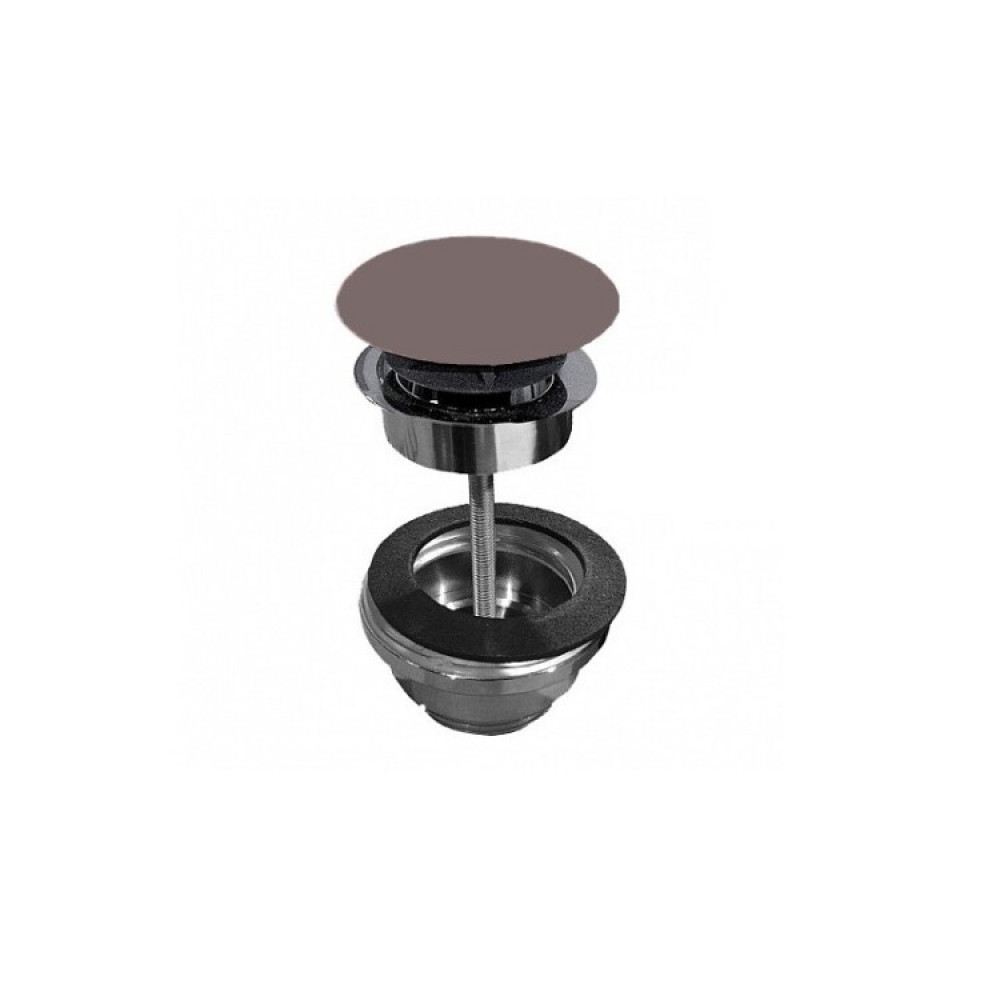 Донный клапан, Scarabeo, для раковин, 1 1/4", цвет-хром/Sand matt