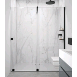 Дверь, Huppe, Xtensa, шв 1390*2000, правосторонняя, черный, цвет стекла-прозрачный, Anti-Plaque