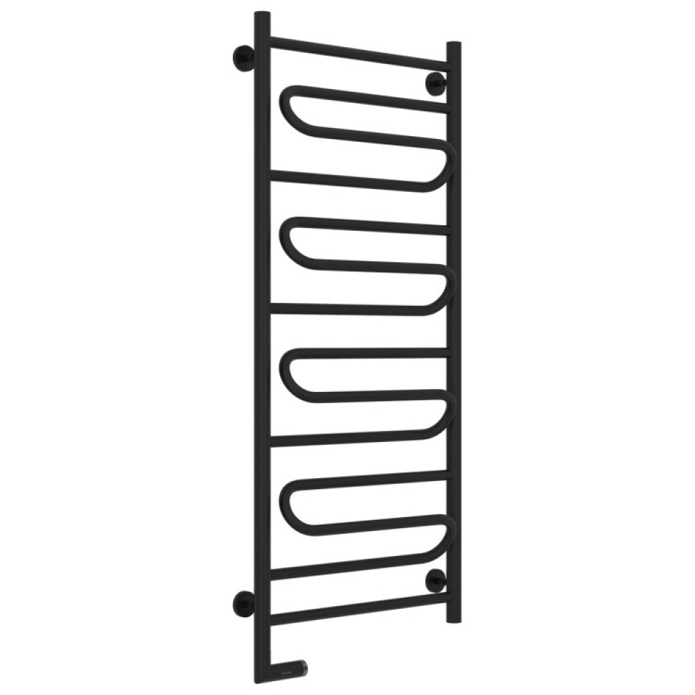 Полотенцесушитель, Сунержа, Элегия 2.0, шгв 550*117-132*1262, нижнее слева, МЭМ, цвет-черный матовый