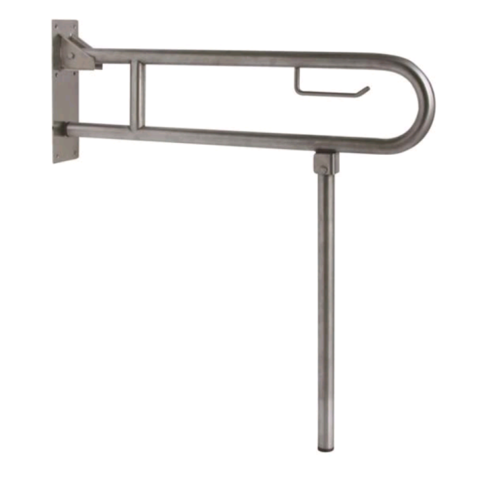 Поручень, Nofer, откидной, шгв 100*800*750, цвет-сталь матовая (Steel Matt)