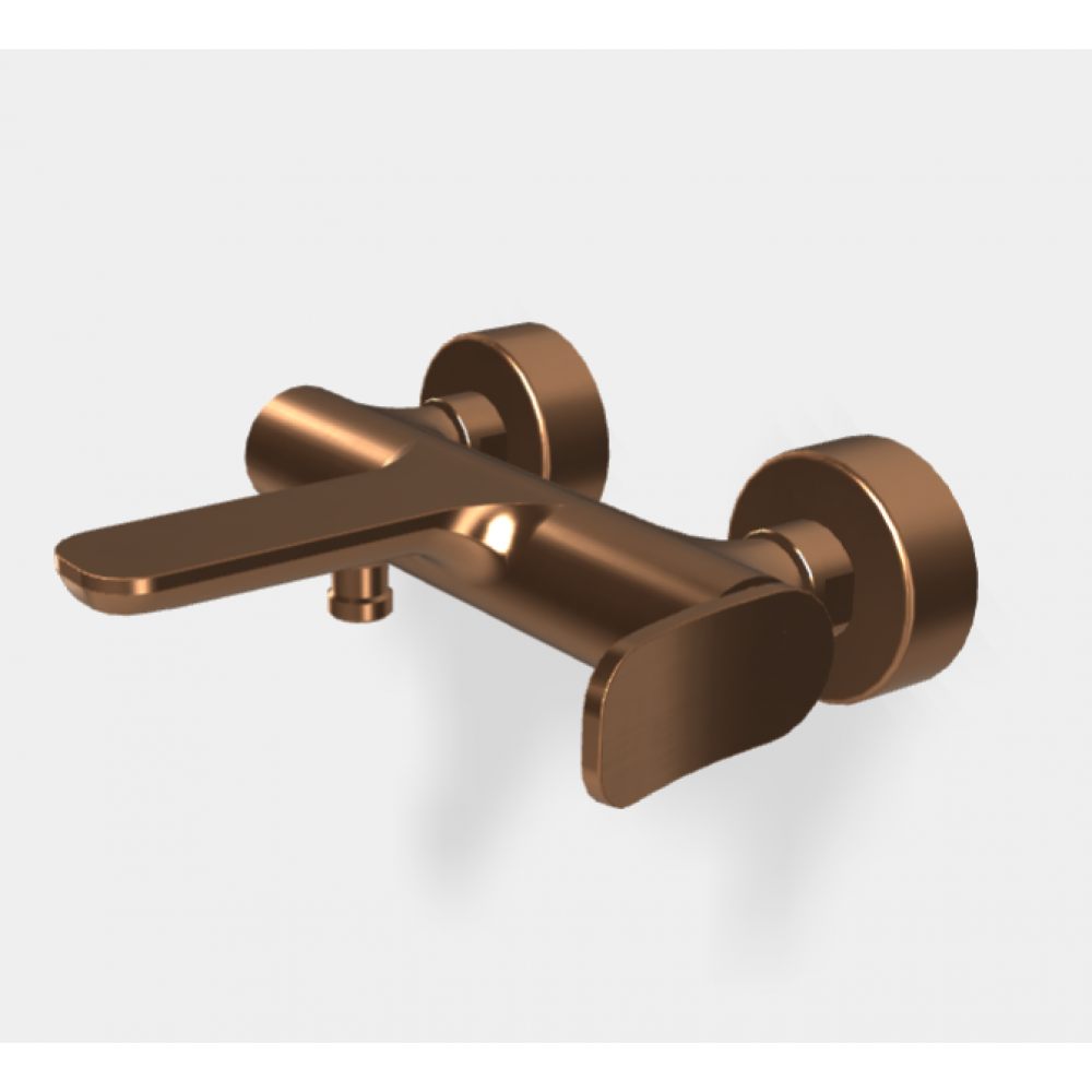 Смеситель для ванны и душа, Fima Carlo Frattini, Flo', цвет-бронза брашированная янтарная