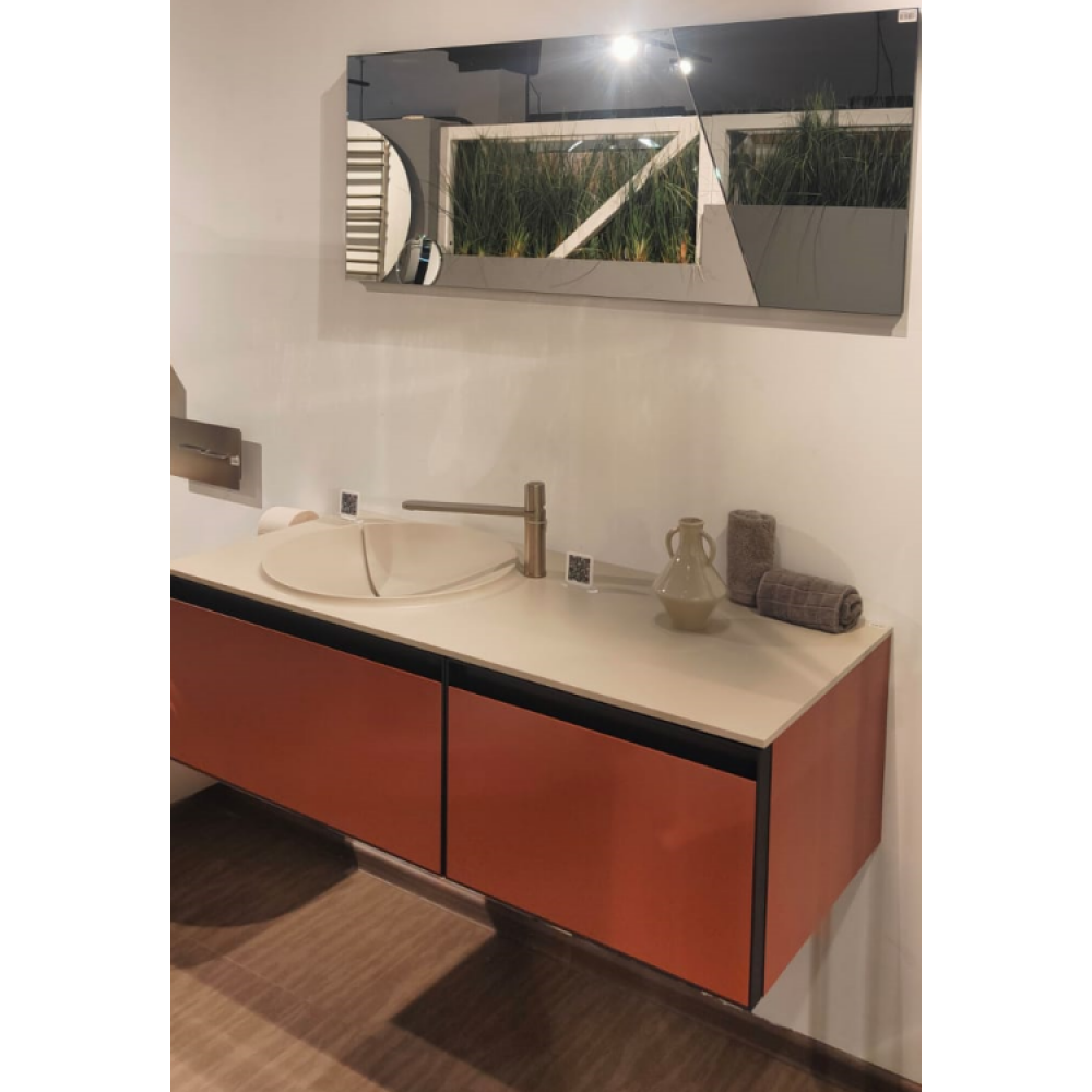 Комплект мебели, Antonio Lupi, Atelier, тумба под раковину+тумба+вкладка в ящик+столешница с раковиной+смеситель+сифон+зеркало