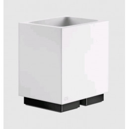 Стакан, Gessi, Rettangolo, шгв 105*85*126.5, цвет-белый/Black Metal PVD
