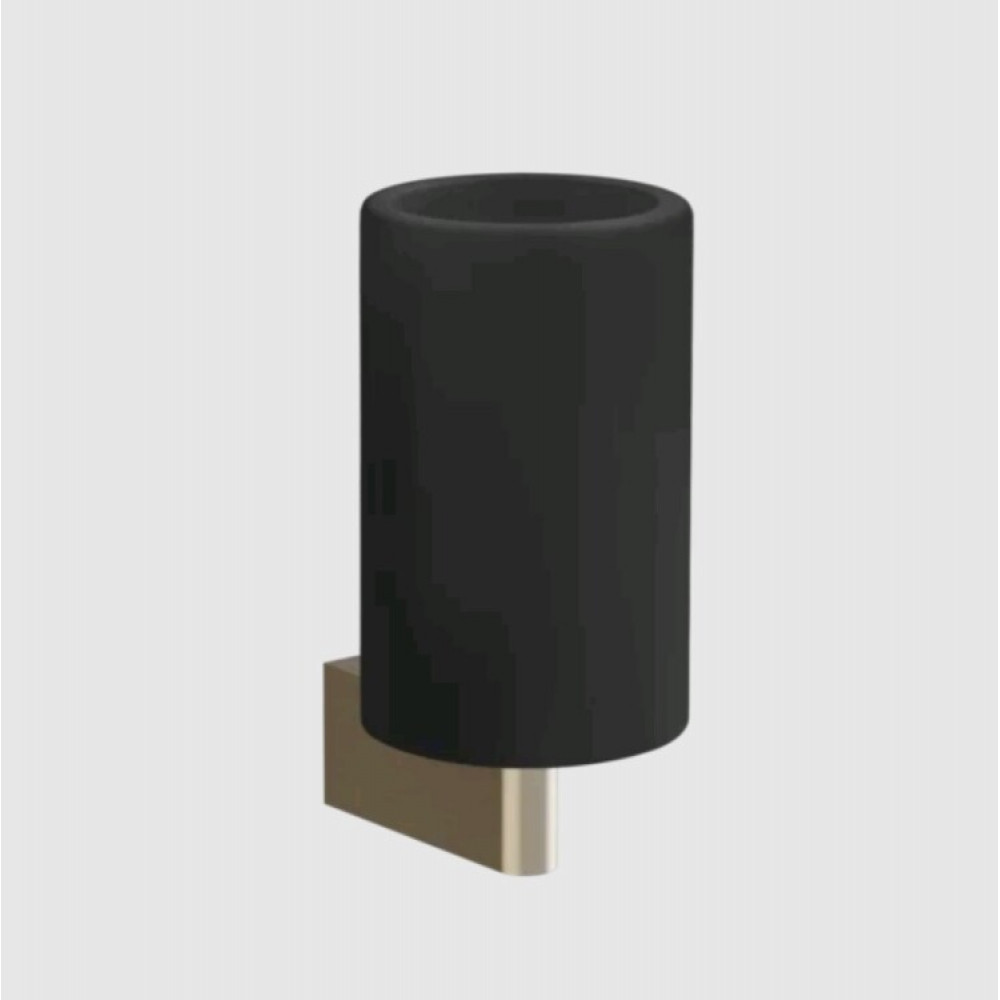 Стакан, Gessi, Origini, шгв 75*105*160, цвет-чёрный/Finox Brushed Nickel