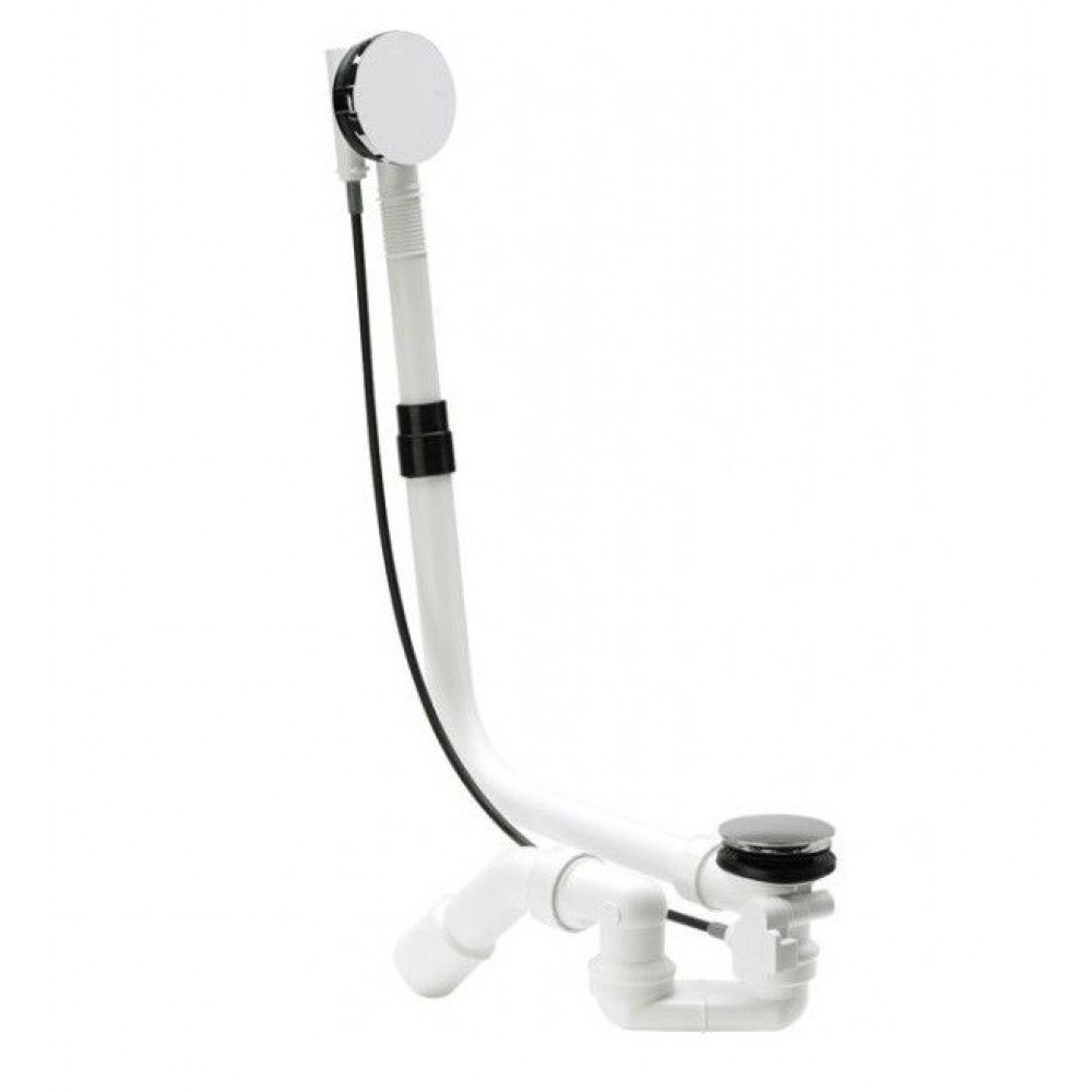 Слив-перелив, Bette, для ванны, длина троса, мм-725, цвет-белый