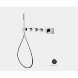 Смеситель для душа, Fima Carlo Frattini, Fimatherm, на 3 потребителя, цвет-черный матовый