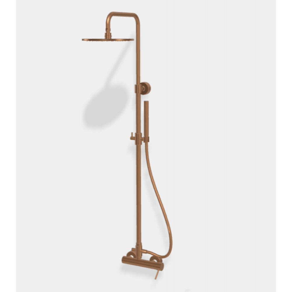 Душевая стойка, Fima Carlo Frattini, Shower column, цвет-брашированная янтарная бронза