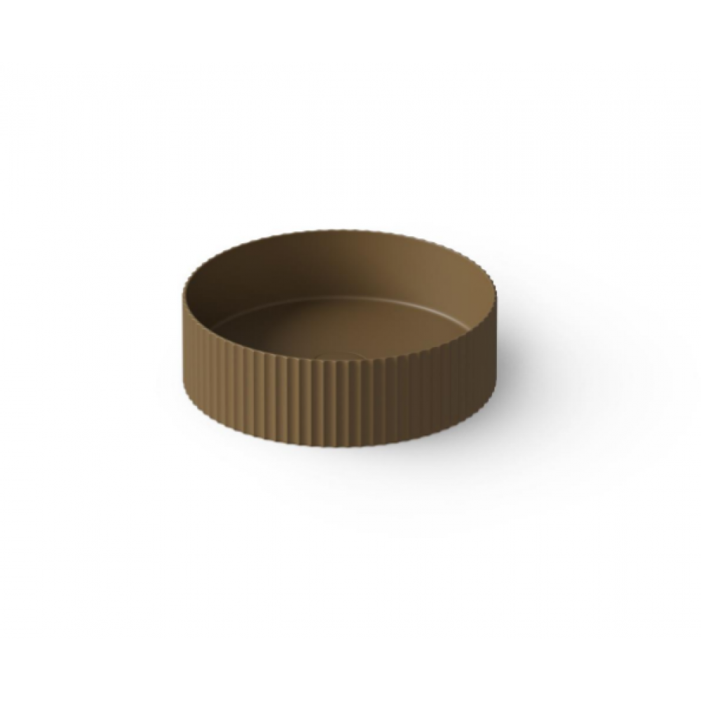 Раковина, DEA Design, Countertop basin, шгв 400*400*120, отверстия для смесителя-отсутствуют, цвет-Dark Camel matt