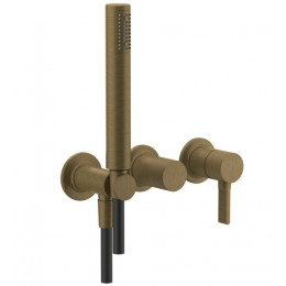 Смеситель для душа, Gessi, Inciso Bath&Shower, на 2 потребителя, цвет-Antique Brass