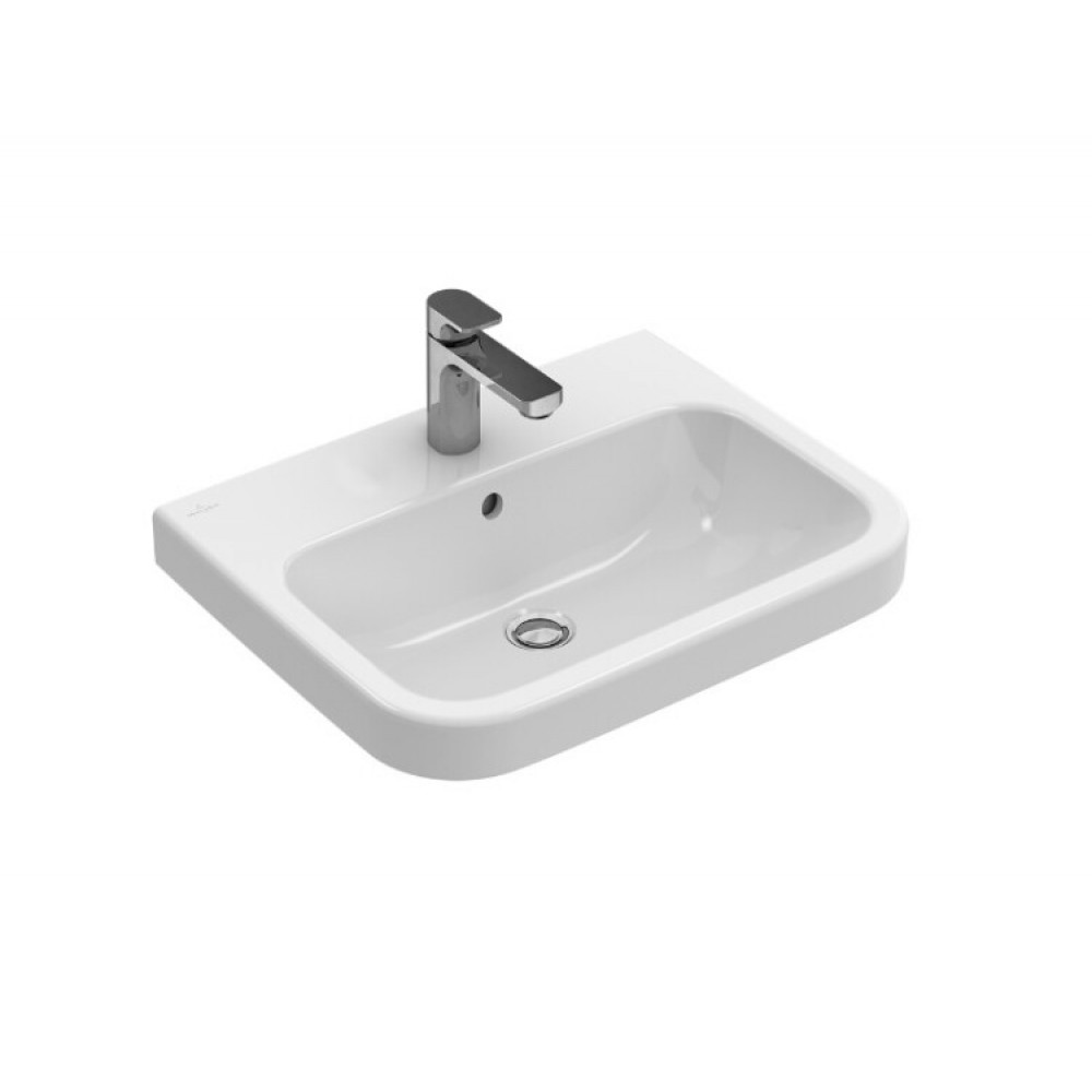 Раковина, Villeroy&Boch, Architectura, шг 650*470, отверстия для смесителя-1 сквозное, 2 промаркированных, цвет-альпийский белый