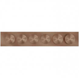 Смеситель для душа, Gessi, Origini, на 4 потребителя, цвет-Copper Brushed PVD