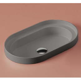 Раковина, Artceram, FUORI SCALA, шг 350*580, отверстия для смесителя-отсутствуют, цвет-Grey Olive