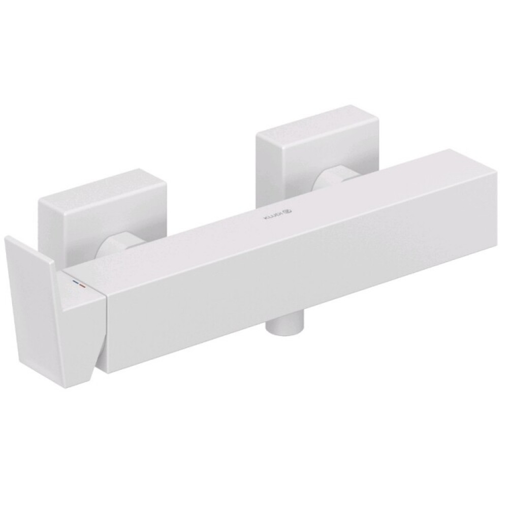 Смеситель для душа, Kludi, DECUS, на 2 потребителя, цвет-белый матовый (Matt White, Bianco Opaco)