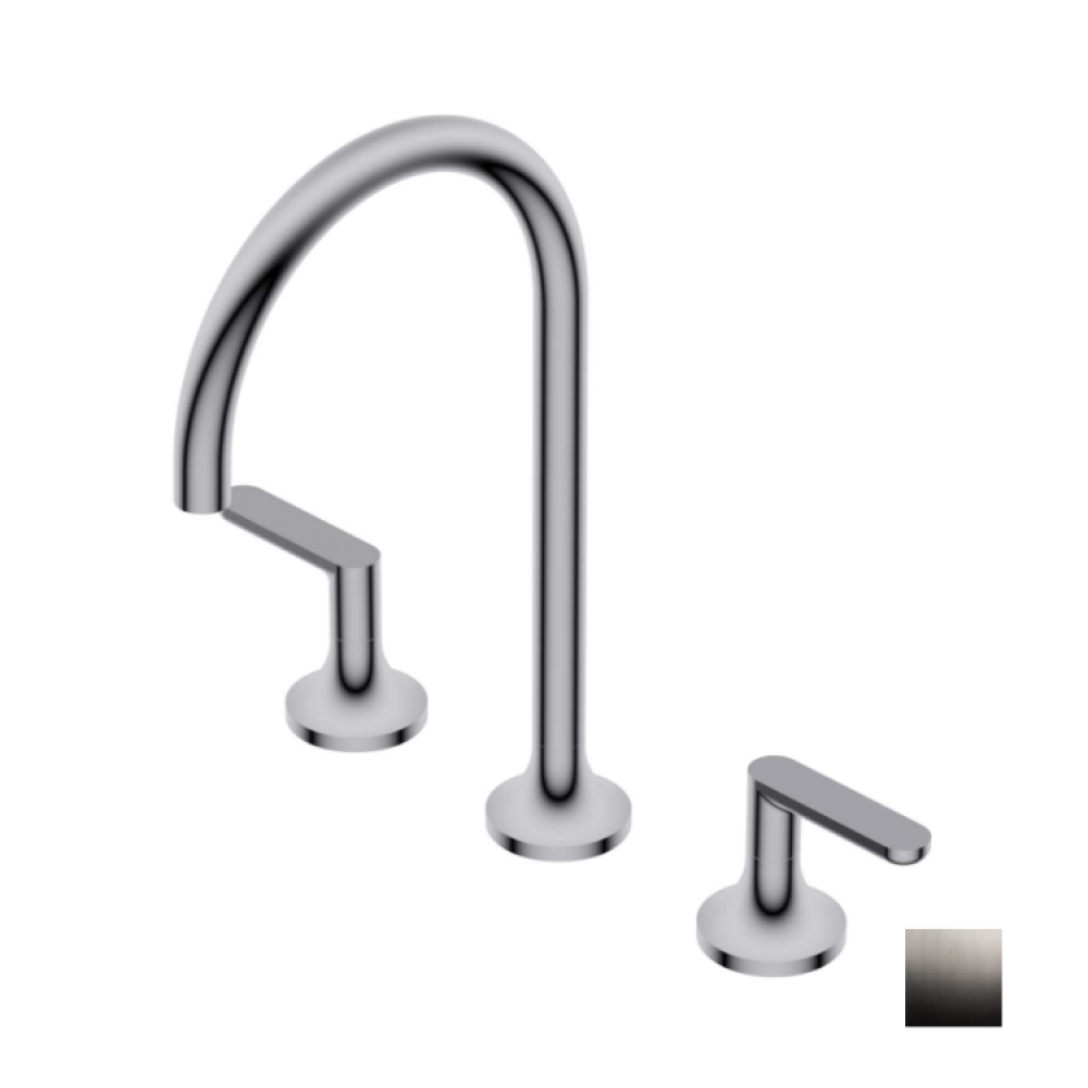 Смеситель для раковины, Ritmonio, Diametro35 Elegance, цвет-Brushed Black Chrome