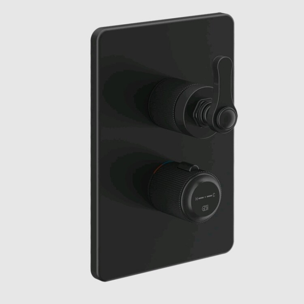 Смеситель для душа, Gessi, VENTI20, на 2 потребителя, цвет-черный матовый