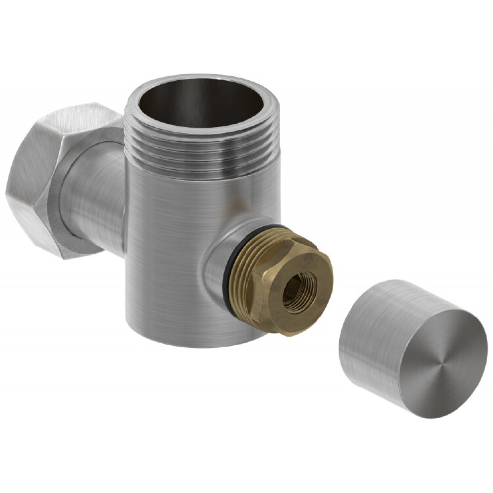 Вентиль, Сунержа, НР G 1" / НГ G 3/4", угловой, под шестигранник, цвет-сатин