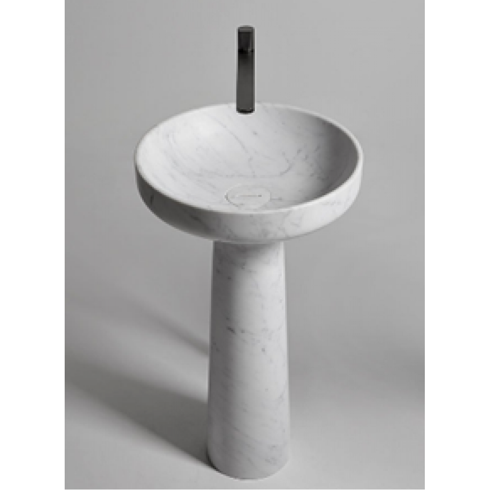 Раковина, DEA Design, Venezia, шгв 500*500*850, отверстия для смесителя-отсутствуют, цвет-White Carrara