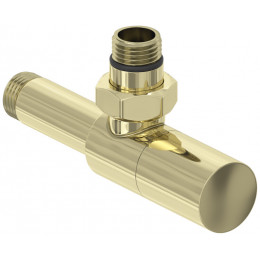 Вентиль, Сунержа, G 1/2" НР х G 1/2" НР, угловой, цилиндр, цвет-шампань