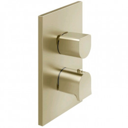 Смеситель для душа, Gessi, Rilievo, на 2 потребителя, цвет-Brushed Brass PVD