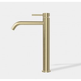 Смеситель для раковины, Fima Carlo Frattini, Spillo Up, цвет-брашированный шампань