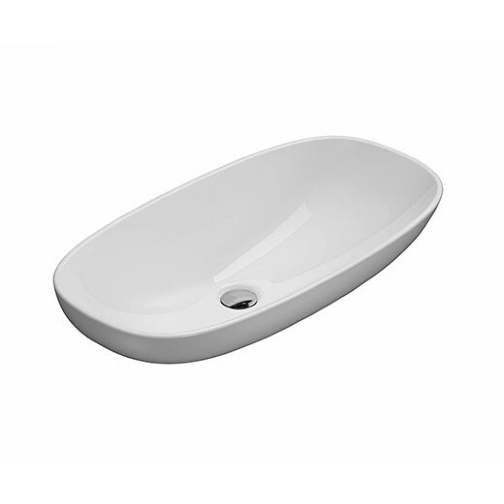 Раковина, Globo, Stockholm, шгв 700*370*170, отверстия для смесителя-отсутствуют, CERASLIDE, BATAFORM, цвет-белый