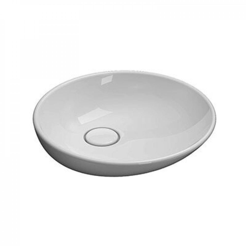 Раковина, Globo, FREE, шгв 500*500*140, отверстия для смесителя-отсутствуют, CERASLIDE, BATAFORM, цвет-белый