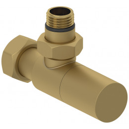 Вентиль, Сунержа, G 1/2" НР х G 3/4" НГ, угловой, цилиндр, цвет-матовое золото