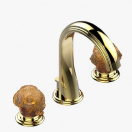Смеситель для раковины, THG, Sun Dragon, цвет-золотистый PVD