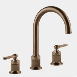 Смеситель для раковины, Gessi, VENTI20, цвет-Copper Brushed PVD