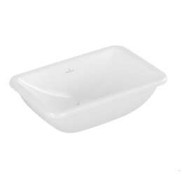 Раковина, Villeroy&Boch, Loop&Friends, шгв 450*280*170, отверстия для смесителя-отсутствуют, цвет-альпийский белый