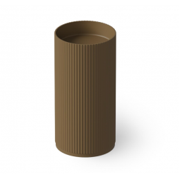 Раковина, DEA Design, Pedestal Basin, шгв 450*450*900, отверстия для смесителя-отсутствуют, цвет-Dark Camel matt