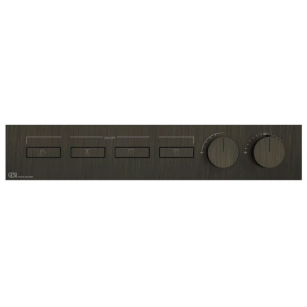 Смеситель для душа, Gessi, HI-FI, на 4 потребителя, цвет-Aged Bronze