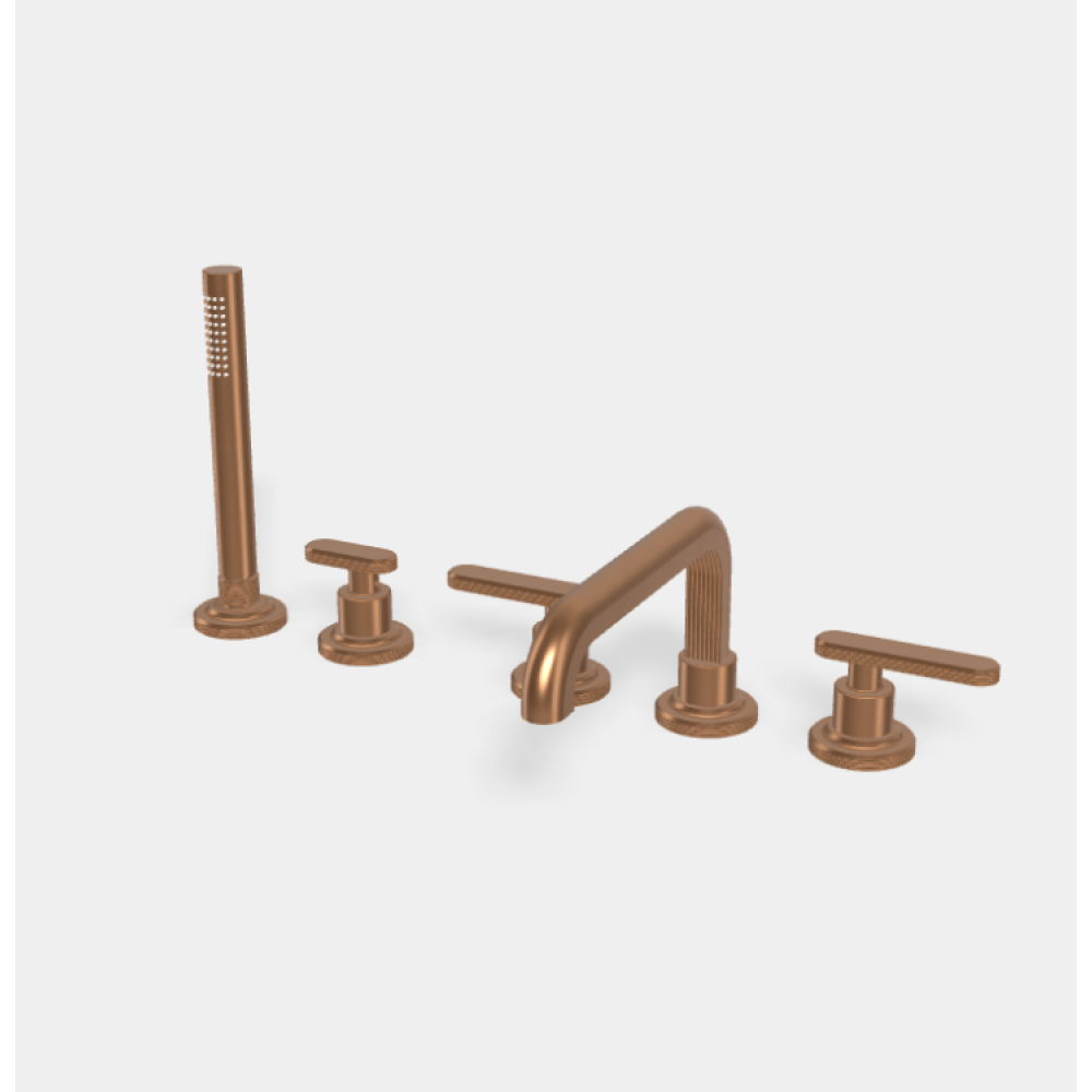 Смеситель для ванны и душа, Fima Carlo Frattini, Park Lane, цвет-бронза брашированная янтарная