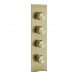 Смеситель для душа, Gessi, 316 Bath-Shower, на 3 потребителя, цвет-Brushed Brass PVD