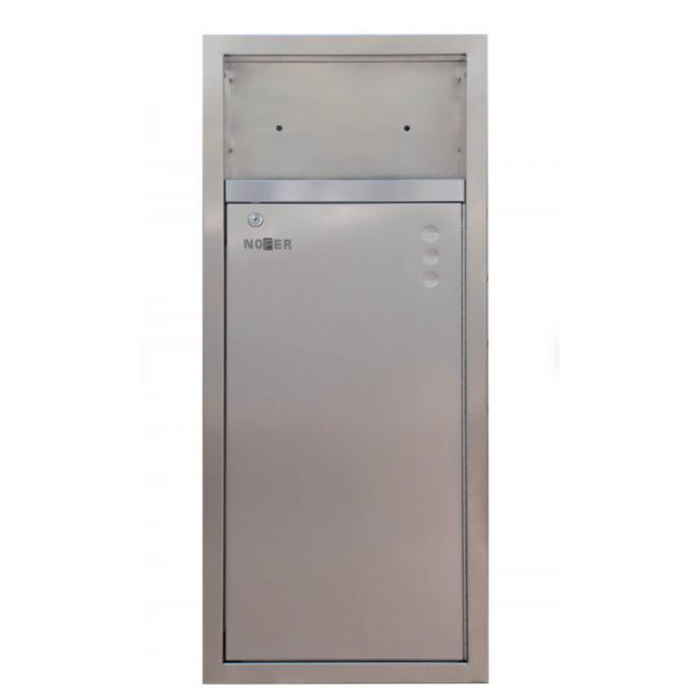 Контейнер для мусора, Nofer, шгв 366*158*850, цвет-нержавеющая сталь