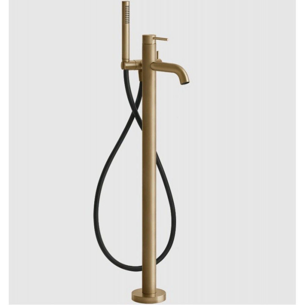 Смеситель для ванны и душа, Gessi, 316 Bath-Shower, цвет-Warm Bronze Brushed PVD
