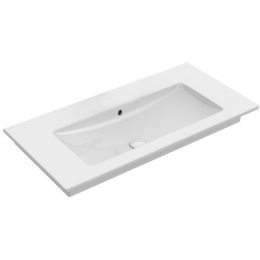 Раковина, Villeroy&Boch, Venticello, шгв 1000*500*120, отверстия для смесителя-отсутствуют, CeramicPlus, цвет-альпийский белый
