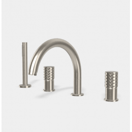 Смеситель для ванны и душа, Fima Carlo Frattini, Spillo Tech, X COLLECTION, цвет-никель брашированный