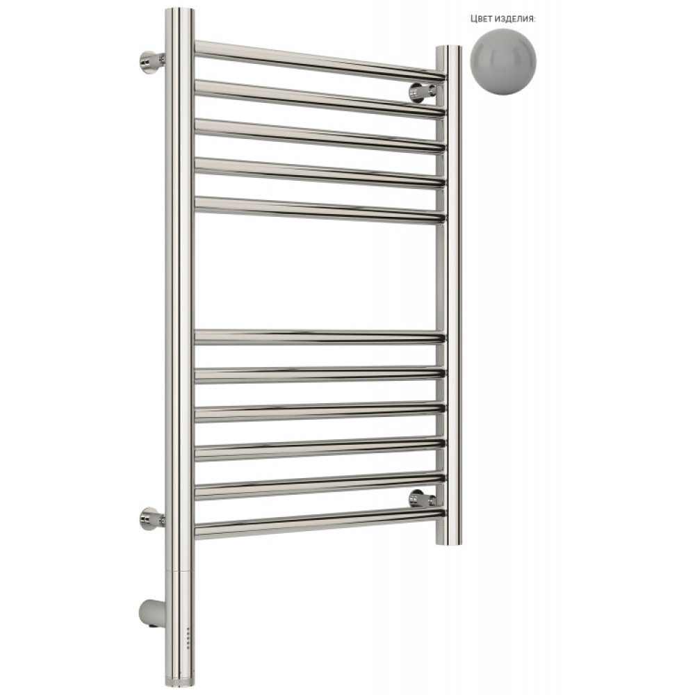 Полотенцесушитель, Сунержа, Богема 3.0, прямая, шгв 432*75*724, нижнее слева, МЭМ, цвет-RAL 7004 Сигнальный серый