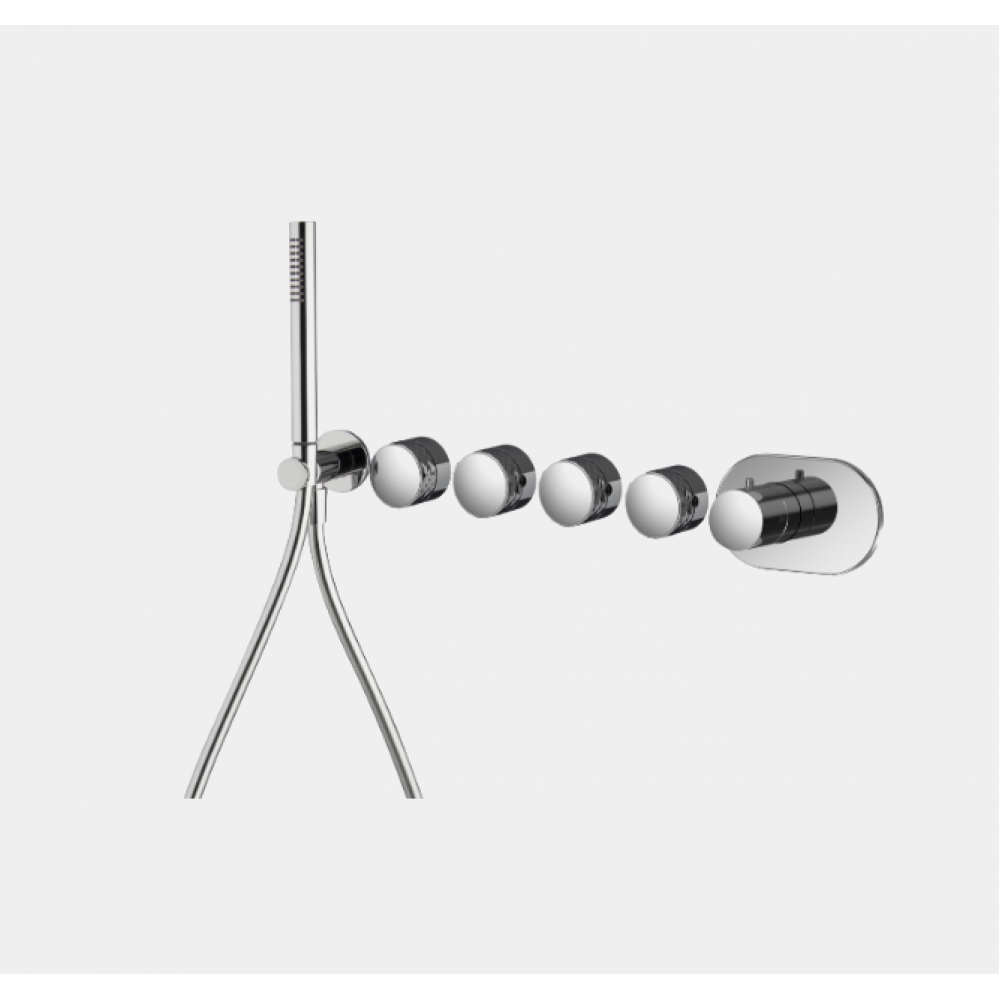 Смеситель для душа, Fima Carlo Frattini, Fimatherm, X COLLECTION, на 4 потребителя, цвет-хром