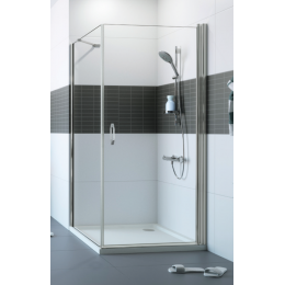 Боковая стенка, Huppe, Design, шв 900*2000, блестящее серебро, цвет стекла-прозрачный