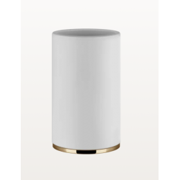 Стакан, Gessi, Inciso, шгв 75*75*127, цвет-Warm Bronze PVD/белый