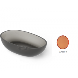 Раковина, DEA Design, Countertop basin, шгв 600*360*140, отверстия для смесителя-отсутствуют, цвет-Sunset