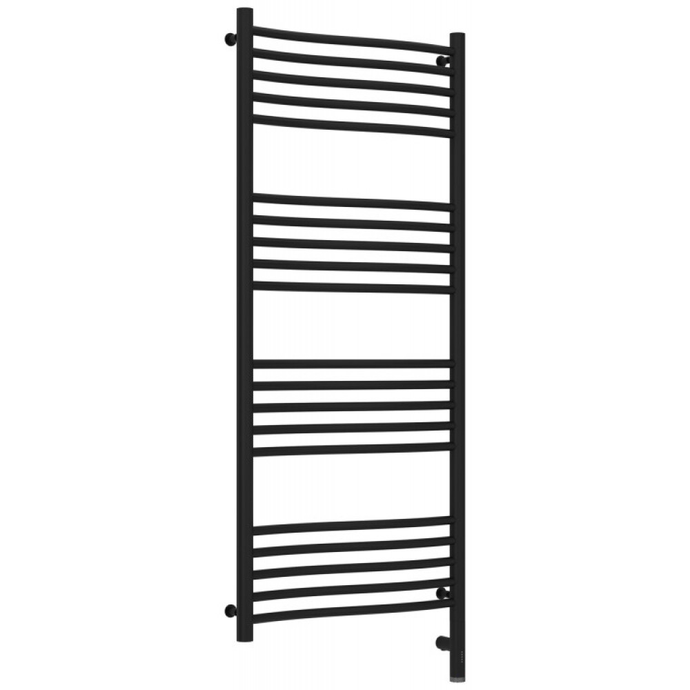 Полотенцесушитель, Сунержа, Флюид 3.0, шгв 532*80*1324, нижнее справа, МЭМ, цвет-черный матовый