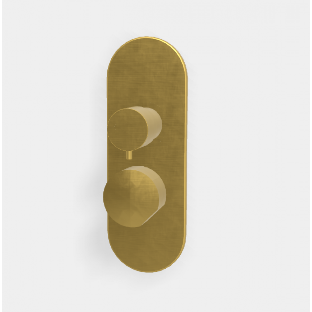 Смеситель для душа, Fima Carlo Frattini, So, на 2/3 потребителя, цвет-золото брашированное