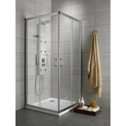 Душевая кабина, Radaway, Premium Plus D, шгв 800*1200*1900, петли-универсальные (слева или справа), хром, цвет стекл-прозрачный, Easy Clean