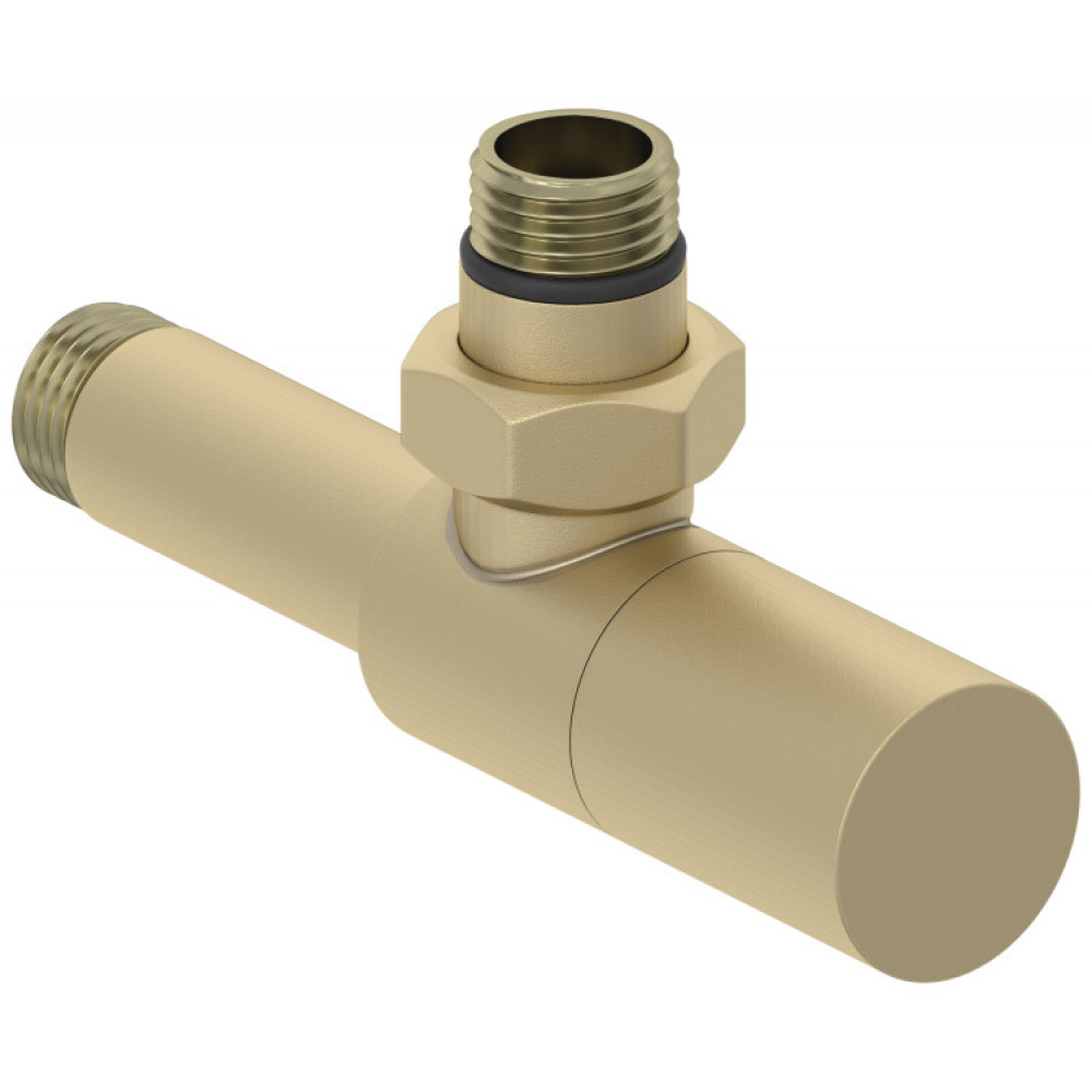 Вентиль, Сунержа, G 1/2" НР х G 1/2" НР, угловой, цилиндр, цвет-шампань матовая